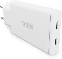SBS TETRGAN2C70SLIM, SBS GaN Netzlader, 2x USB-C PD, 70W, ultrad&uuml;nn