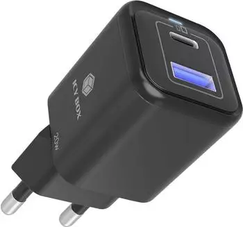 Raidsonic Icy Box Wandladeger&auml;t mit 20 W USB-C Adapter 20 W Schwarz (IB-PS1020-PD)