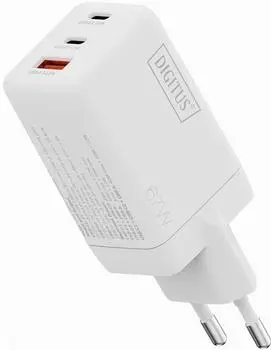 Digitus DA-10303 USB Ladeger&auml;t 67 W 1x USB-A 2x USB-C Wei&szlig;