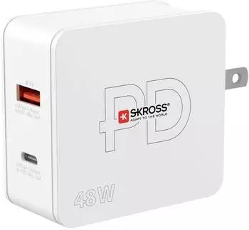 Skross Multipower Combo+ US USB Ladeger&auml;t 48 W 1x USB-A 1x USB-C Innenbereich (SKKT000348WPDUSCCN)