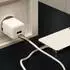 Jaym GaN wall charger USB-A 18W QC USB-C 30W PD White