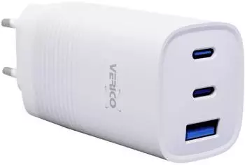 Verico Mojo 65W GaN 3 USB Ladeger&auml;t 65 W 1x USB-A 2x USB-C USB PD Wei&szlig; (4OJ-AAFWE1-N1)