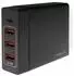LogiLink PA0122 USB Ladegerät 60 W 3x USB-A 1x USB-C Schwarz Innenbereich