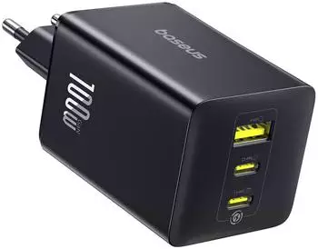 Baseus Wall charger 2x USB-C USB-A 100W FE11 Black