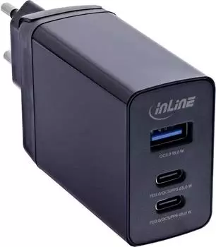 InLine TravelCharge 3-Port USB-Netzteil 65W, 2x USB-C, 1x USB-A (31516D)