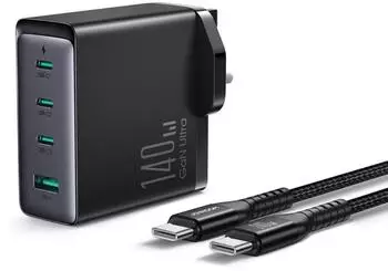 Joyroom JR-TCG05 GaN-Schnellladeger&auml;t 140W, 4 Ports (3x USB-C, USB-A) mit USB-C Kabel 1,2m (JR-TCG05)
