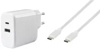 Vivanco Dual Schnellladegerät USB-C + USB-A 65W 1m (62773)