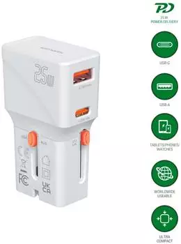 4smarts Nomad Pocket Weltreiseadapter 25W (541646)