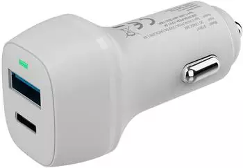 Xlayer Kfz-Ladegerät USB-C/USB-A PD 30W & QC 3.0 48W weiß (219947)