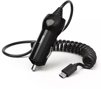 Hama Spiral-KFZ-Ladekabel Micro-USB 2,4A 1m (183248)