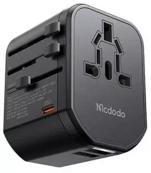 McDodo Universal-Wandladeger&auml;t EU/US/AU/UK PD 20W schwarz (CP-3471)