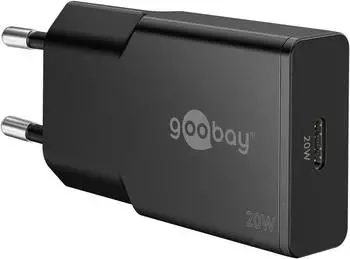 Goobay USB-C Slim GaN Schnellladeger&auml;t 20W, Power Delivery, schwarz (75727)
