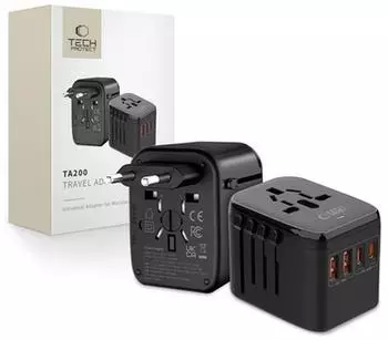 Tech-Protect TA200 Reiseadapter EU/UK/US/AU USB-A/USB-C 35W (TA200)