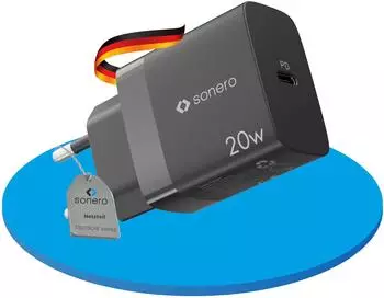 Sonero X-PS100 USB-C Ladeger&auml;t 20W PD, schwarz (X-PS100)