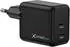 Xlayer Powercharger 45W USB-C Ladeadapter, 2 Ports, schwarz (220178)