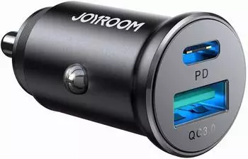 Joyroom JR-CCN05 Mini-Autoladeger&auml;t 30W USB-A USB-C schwarz (JR-CCN05)