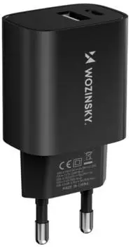 Wozinsky WGWCB Wandladeger&auml;t USB-A & USB-C 20W, schwarz (WGWCB)