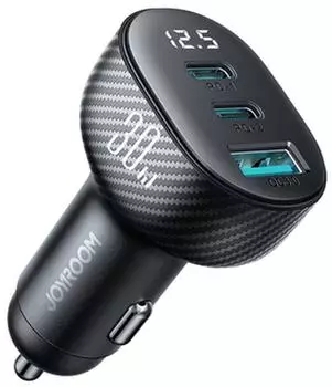 Joyroom JR-CCD04 Kfz-Ladeger&auml;t 30W 2x USB-C + USB-A mit Display (JR-CCD04)
