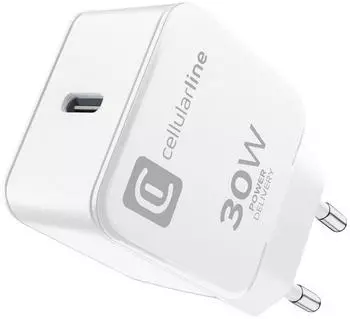 Cellular Line The One USB-C Wandladeger&auml;t Power Delivery 30W, wei&szlig; (ACHIPHUSBCPD30WW)