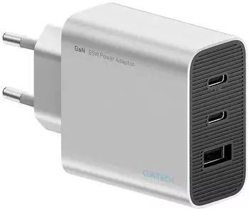Cuktech Wandladeger&auml;t GaN 65W 2x USB-C 1x USB-A grau (CUK0A15CEUSL)