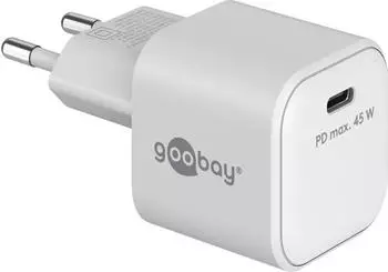 Goobay Nano USB-C PD GaN Schnellladeger&auml;t 45W wei&szlig; (80241)