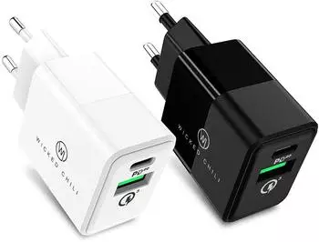 Wicked Chili Dual USB-Netzteil 20W USB-A & USB-C, 2er-Pack (844251)