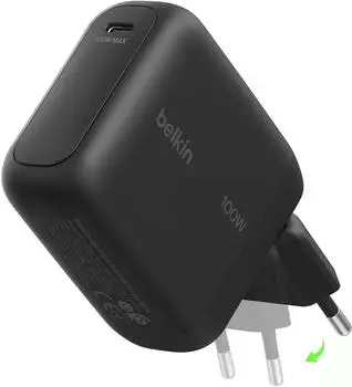 Belkin BOOSTCharge USB-C GAN Ladegerät 100W, schwarz (WCH025KQBK)