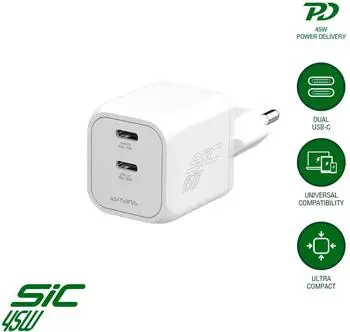 4smarts PDPlug SiC Dual 45W 2C, wei&szlig; (552045)