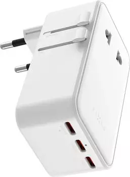 FIXED Voyager Travel GaN Slim 70W USB-C/USB-A EU/UK/USA/AUS wei&szlig; (FIXCT45-3C1A-WH)