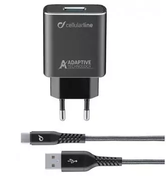 Cellular Line Extreme USB-C Ladeger&auml;t 15W Fast Charge mit Kabel (TETRACHSMKIT15WTYC)