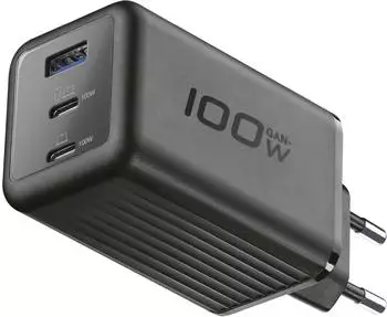 Cellular Line Multipower Performance GaN+ 100W, 2x USB-C, 1x USB-A, schwarz (ACHUSBGAN3PD100WK)