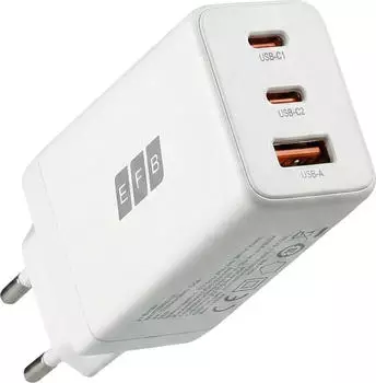 EFB-Elektronik Ladegerät 65W 2x USB-C + USB-A GaN PD3.0 QC3.0 (G651A2CE)