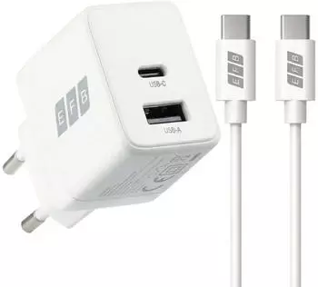 EFB-Elektronik Ladeger&auml;t 20W USB-C + USB-A GaN PD3.0 QC3.0 (G201A1CE)