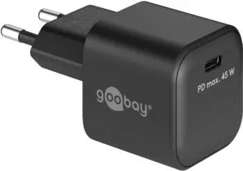 Goobay Nano GaN USB-C Schnellladeger&auml;t 45W, schwarz (80238)