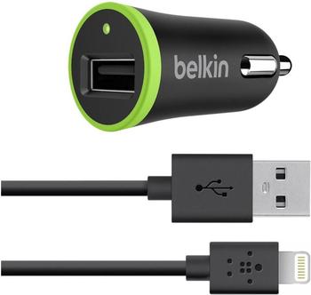 Belkin F8J121bt04-BLK Auto-Ladegerät mit Lightning-/USB-Kabel (12 Watt/2,4 A)