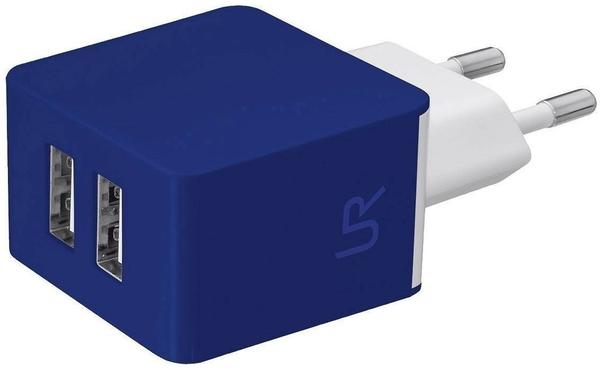 Urban Revolt USB Universal Doppelladegerät blau