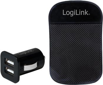 LogiLink PA0118 2xUSB Kfz Netzteil + Antirutschmatte