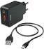 Hama Ladeset 3A QC 3.0 + micro USB-Kabel 1,5m (178336)