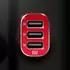 Equinux tizi Turbolader 3x Mega 7,2A rot