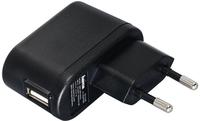 Hama USB-Ladeadapter schwarz 12108 100-240V,1000 mA,USB seitlich