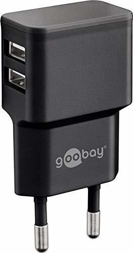 Goobay Dual USB-Ladegerät 2,4A Schwarz