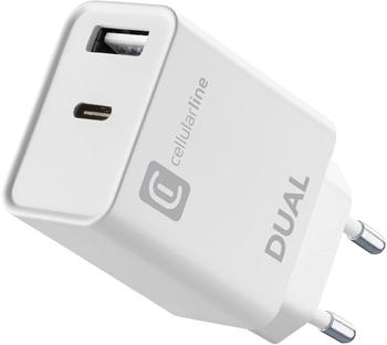Cellular Line Dual Charger for iPhone 8 white