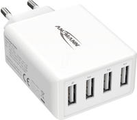 Ansmann 1001-0113, Ansmann HomeCharger HC430 USB Ladeger&auml;t 30W 4x USB-A Wei&szlig;