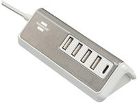 BRENNENSTUHL 1508230, Brennenstuhl estilo USB-Multiladeger&auml;t +Textil- kabel 1,5m,