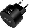 LogiLink PA0218, LogiLink USB-Ladegerät 10.5W Innenbereich, Steckdose...