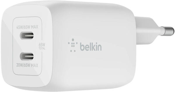 Belkin 2xUSB-C GaN-Ladegerät PPS Weiß + 2m Kabel