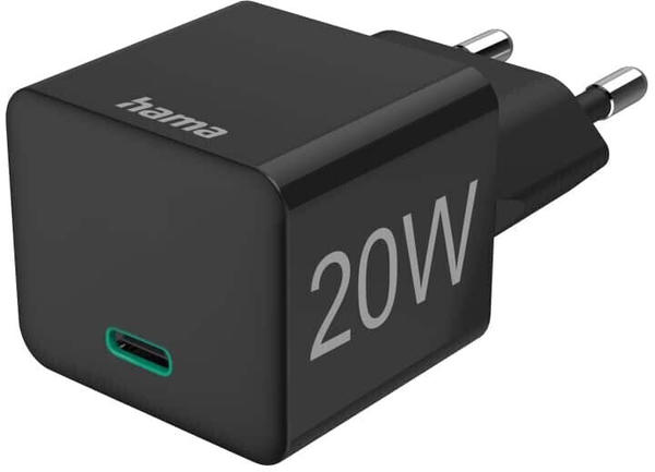 Hama USB-C Schnellladegerät 20W Schwarz