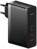 Baseus GaN5 Pro Quick Travel Charger / Ladegerät, 2x USB-C + USB, 140W, schwarz