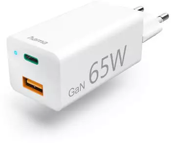 Hama 2xUSB GaN Schnellladegerät 65W