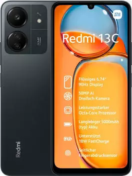 Xiaomi Redmi 13C 8GB 256GB Midnight Black